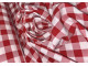 Tablecloth, with 2.5cm check, wrinkle-free, polyester fabric 140x140 - Red