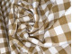 Tablecloth, with 2.5cm check, wrinkle-free, Beige