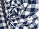 Tablecloth, with 2.5cm check, wrinkle-free, Blue
