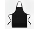 Apron with stand-up collar, with pocket, made of excellent quality fabric, with velvet texture, 55x90 - Black-194